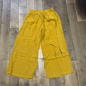 Mustard Yellow Wide-Leg Pants